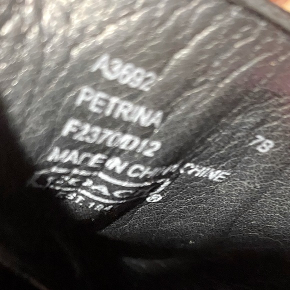 Coach leather platform peep toe heels. Size 7 - Picture 8 of 8